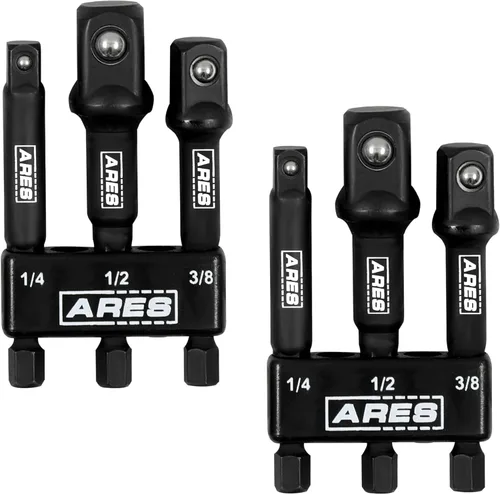Miniatura 12 de ARES 22013 - Juego de adaptadores de enchufe de grado de impacto de 3 y 6 pulgadas con funda de color, convierte los destornilladores de taladro
