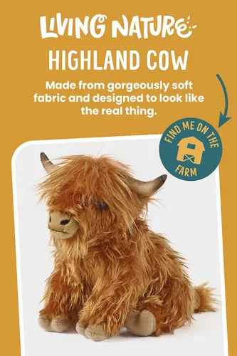 Miniatura 2 de Living Nature - Peluche suave, diseño de vaca de peluche, animales de granja, desconocido