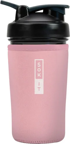 Miniatura 16 de Sok It BotlSok Botella Mezcladora de Proteínas con Funda Aislante de Neopreno (Floral Abstracto, Se Ajusta a Mezcladoras de 24oz)