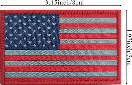 Miniatura 3 de JBCD Paquete de 3 parches de bandera estadounidense, parche táctico de bandera del orgullo para ropa, sombrero, parche militar del equipo Paquete