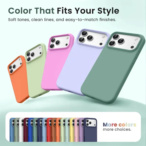 Miniatura 439 de GONEZ Funda de silicona para iPhone 15 Pro Max, compatible con Magsafe, protector de cámara + protector de pantalla, forro de microfibra suave