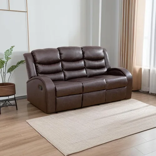 Miniatura 28 de A Ainehome Juego de sofá reclinable de lujo para sala de estar, juego de sofá reclinable de cuero y sillas de dos plazas, juegos de muebles de sala