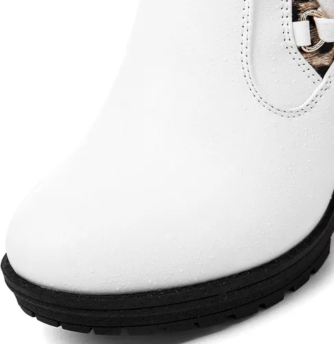 Miniatura 6 de GLOBALWIN Botines de plataforma gruesa para mujer con tacones