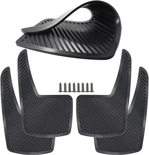AUTOXBERT - Juego de 4 aletas universales de goma para automóvil, guardabarros sucios y flexibles, para camioneta, SUV, camioneta, 8.3 x 14.2 in