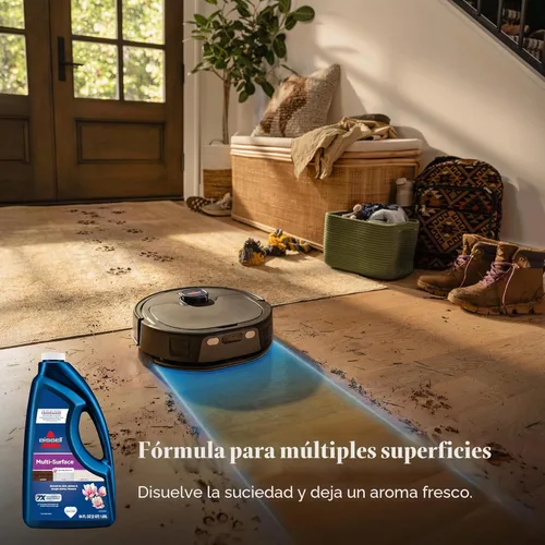 Miniatura 6 de Bissell FlexClean FurForce Robot Aspirador y trapeador sin enredos, rollo de cepillo para mascotas sin enredos, navegación LiDAR y almohadilla