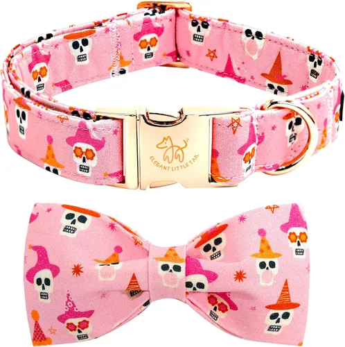 Miniatura 43 de Elegante collar para perro con moño Floral Vintage, cómoda pajarita para perro, collar de perro con lazo Collar ajustable para perros pequeños
