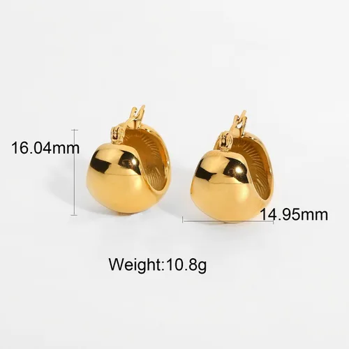 Miniatura 110 de Aretes de aro gruesos de oro para mujer, chapados en oro de 14 quilates, aretes de aro triple, hipoalergénicos, a la moda, aretes de aro gruesos