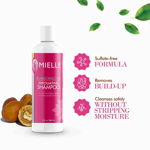Miniatura 4 de Mielle Organics Mongongo Oil Champú exfoliante para el cabello, champú sin sulfato y exfoliante para el cuero cabelludo para eliminar la suciedad
