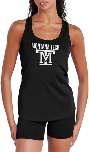 Miniatura 324 de Camiseta deportiva sin mangas oficial de NCAA Collegiate para mujer, con espalda cruzada, colección con logotipo primario