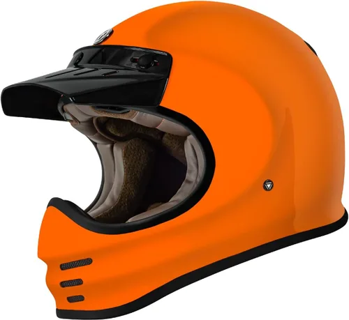 Miniatura 16 de TORC T3/Baja - Casco de motocicleta de fibra de vidrio retro clásico de cara completa con aprobación DOT y ECE Lealtad blanca brillante