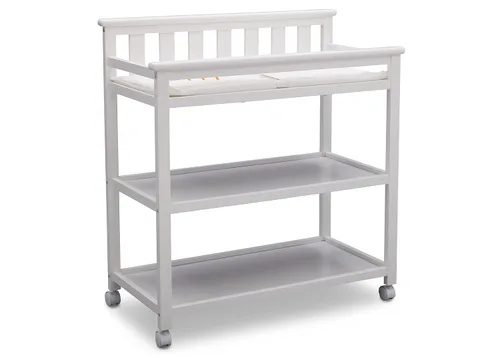 Miniatura 2 de Delta Children Cambiador plano con ruedas y cambiador – Greenguard Gold certificado y cambiador de espuma contorneado con cubierta impermeable