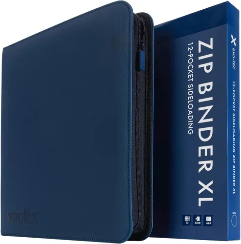 Miniatura 9 de Vault X Carpeta de 12 bolsillos con cremallera para tarjetas coleccionables – 480 tarjetas, material de álbum Exo-Tec premium, 20 páginas de carga