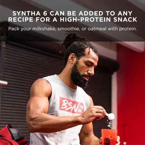 Miniatura 6 de BSN SYNTHA-6 Proteína de suero de leche en polvo con caseína micelar, aislado de proteína de leche, sabor a masa para pastel de chocolate, 48