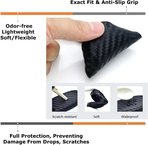 Miniatura 3 de iJDMTOY Funda de silicona suave con acabado de fibra de carbono compatible con Mazda 2 3 5 6 CX-3 CX-5 CX-7 CX-9 MX-5 llavero sin llave