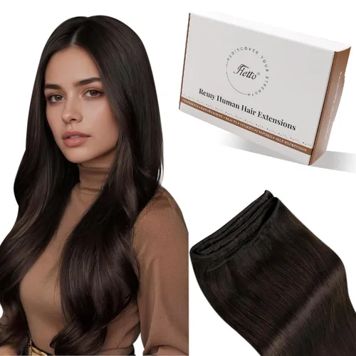 Miniatura 29 de Hetto - Extensiones de cabello humano de trama color rubio platino, 12 pulgadas, 2.47 onzas, #60 Coser en trama, volumen natural diario, suave