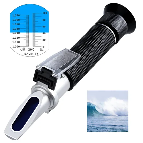 Miniatura 8 de Refractómetro de salinidad para agua de mar Aqaurium Fishkeeping Medidor de Salinidad Medidor de Salinidad de Gravedad Específica de Doble Escala