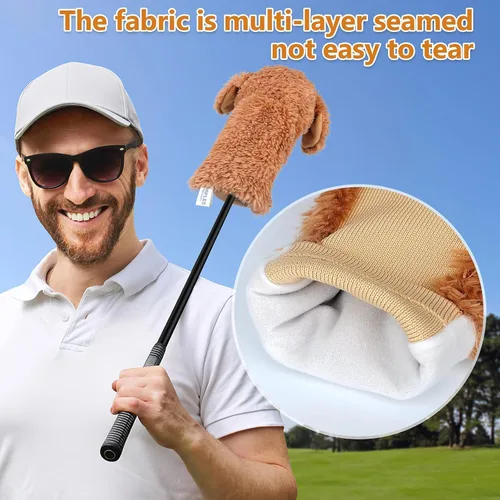 Miniatura 3 de Fundas de Golf Dibujos Cabezas, Fundas para Cabeza de Palo de Golf Labradoodle/Golden Doodle, Protector de Palo de Golf Adorable y Suave
