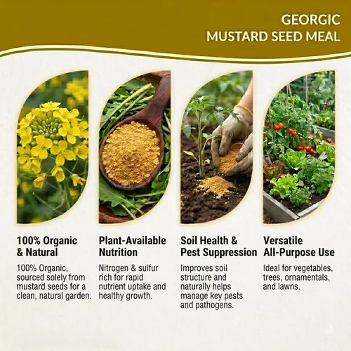 Miniatura 5 de Polvo de pastel de aceite de mostaza, fertilizante natural multiusos para flores, verduras, hierbas, árboles frutales y plantas, alimentos naturales