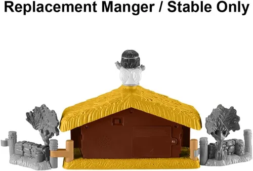 Miniatura 3 de Pieza de repuesto para el juego de pesebre Fisher-Price Little People – HMX70 ~ Manger/Stable ~ Reproduce música cuando se presiona y la estrella se