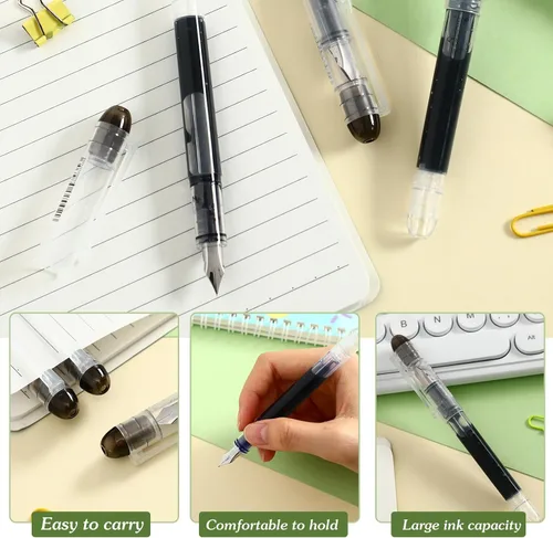 Miniatura 4 de Crtiin 36 bolígrafos estilográficos desechables a granel, bolígrafos de caligrafía de secado rápido, punta fina, regreso a clases para escritura