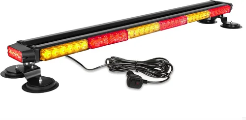 Miniatura 9 de ASPL Barra de luz estroboscópica LED de 38.5 pulgadas, 78 LED, doble cara, intermitente, de alta intensidad, luz estroboscópica de advertencia
