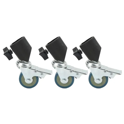 Yctze Juego de 3 ruedas giratorias de 0.866 in para fotografía, soporte de luz, estudio de fotos, soporte de luz de iluminación, ruedas giratorias,