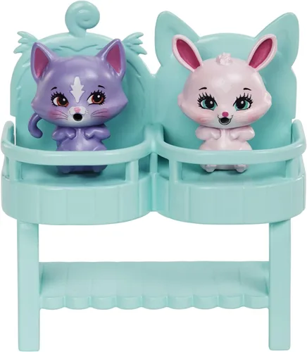 Miniatura 4 de Enchantimals Muñeca y accesorios, juego de la guardería, muñeca Starley Stork, gorila y 4 figuras de animales Baby Bestie, cuna y más, mejores