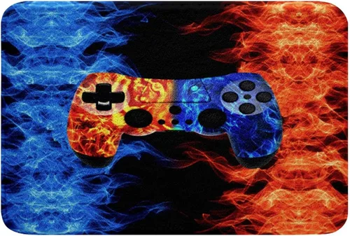 Miniatura 25 de Erosebridal Alfombra de baño para juegos de PC de 16 x 24 pulgadas, tapete de baño con control de videojuegos para niños, decoración de dormitorio