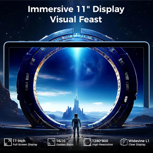 Miniatura 4 de Suicoey Tablet Android 15 de 11 pulgadas 2026 con teclado, 24 GB de RAM + 256 GB de ROM, 2 TB Expand, Octa-core, 8000mAh, 5+13MP, 2.4G y 5G WiFi