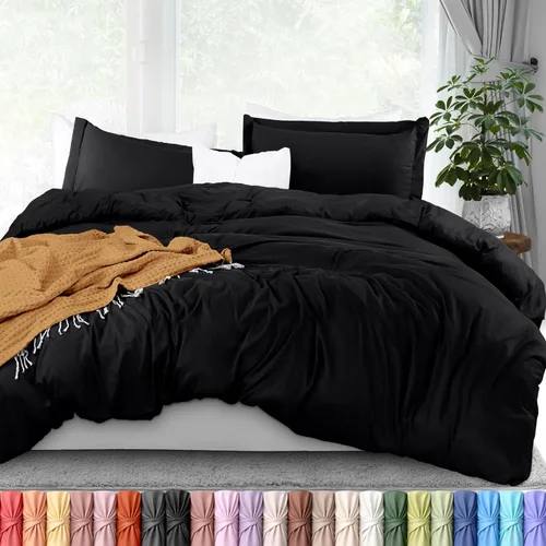 Miniatura 12 de Utopia Bedding Funda de edredón tamaño Queen – 1 funda de edredón con 2 fundas de almohada – Funda de edredón de 3 piezas con cierre de cremallera