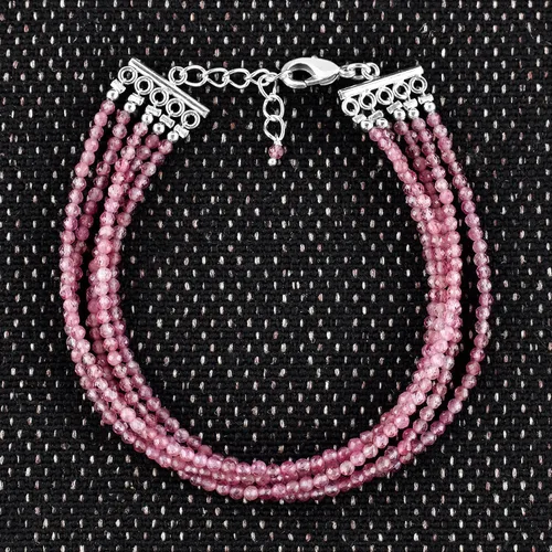 Miniatura 17 de YANARA Gemstone Bracelets For Women Birthstone, Natural Gemstone Layered Micro-Beads, Dainty Handmade Jewelry Chakra Energy Healing Crystals Silver