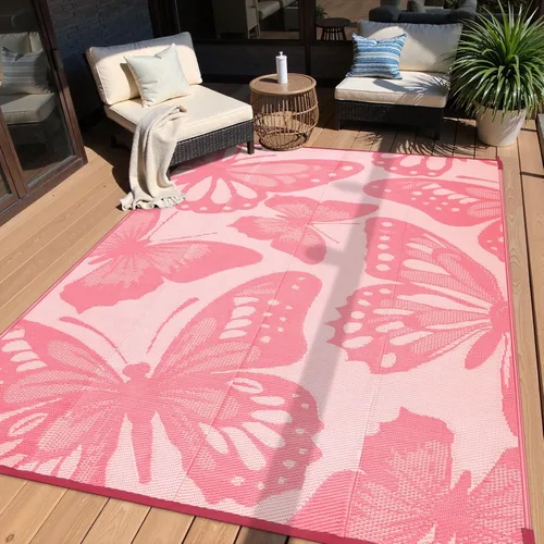 Miniatura 40 de Anidaroel Alfombras de exterior de 6 x 9 pies para patios, impermeables, reversibles, de plástico tropical, alfombra de campamento, alfombra grande