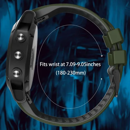 Miniatura 6 de NotoCity Correa de reloj de silicona de 0.866 in para Garmin Fenix 6, banda de ajuste rápido de 0.866 in para Fenix 8/8 Pro 1.850 in/Fenix 7/Fenix