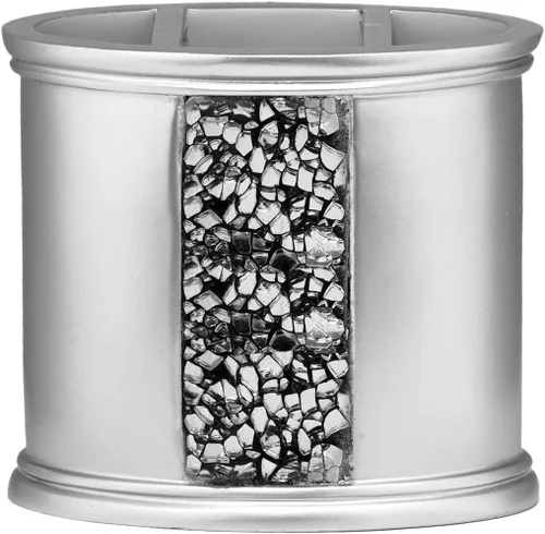 Miniatura 10 de Zahari Home Sinatra - Vaso de baño para cepillos de dientes y pasta de dientes, organizador de brochas de maquillaje, color negro