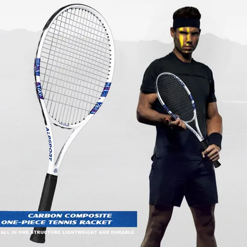 Miniatura 7 de ALP - Raqueta de tenis de 27 pulgadas, potente cabeza pesada de 4 3/8 pulgadas para adultos, raqueta duradera preencordada con 1 bolsa de transporte