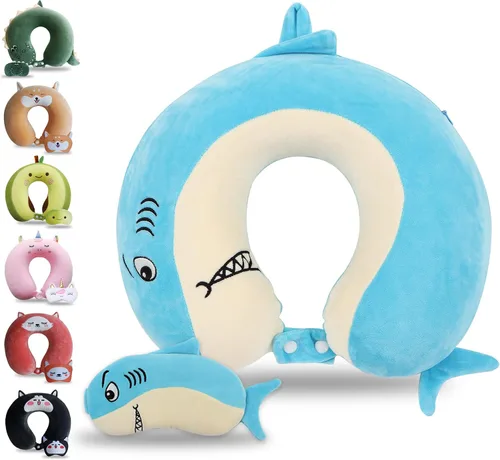Miniatura 21 de Sexysamba Juego de almohadas de viaje de espuma viscoelástica pura para adultos, funda cómoda y extraíble, lavable a máquina, almohada de soporte