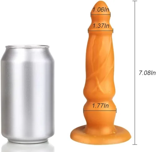 Miniatura 5 de FST Tapón anal de cabeza cónica, ajuste vaginal, estimulación del punto G, consolador, texturas de bulto, masaje de próstata con fuerte ventosa