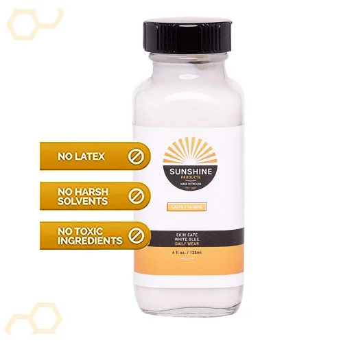 Miniatura 3 de Sunshine Cinta Adhesivo para peluca de encaje Pegamento blanco seguro para la piel Uso diario (0.5 onzas)