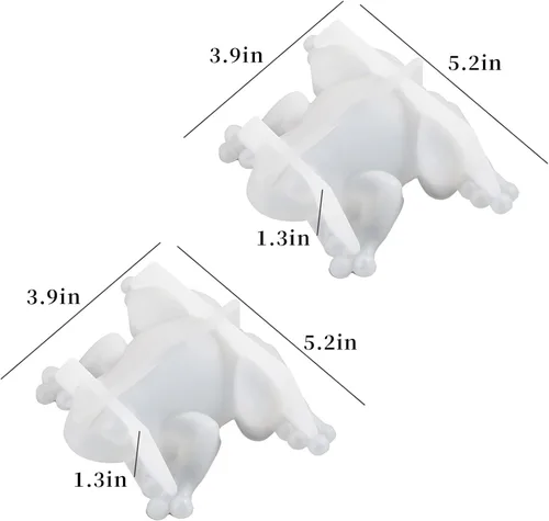 Miniatura 2 de 2 moldes de resina de rana, molde de resina de silicona animal 3D para fundición epoxi, molde de silicona en forma de rana para bricolaje, resina