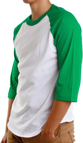 Miniatura 2 de Hat and Beyond Camisetas de béisbol raglán para hombre, manga 34, casual, de algodón, S-3XL, 1KSA0001