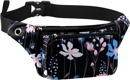 Miniatura 14 de Kamo Fanny Pack, Riñonera Mochila Impermeable Durable Poliéster Pequeño para el aire libre Ligero bolsa cruzada, bolso de día para Mujeres Hombres