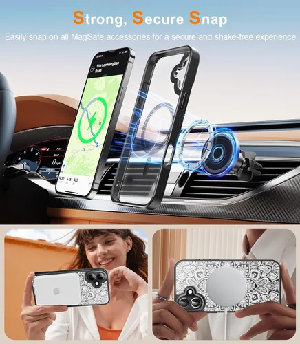 Miniatura 492 de Goodon para iPhone 15 Pro Max con protector de pantalla de privacidad, compatible con Magsafe, funda translúcida mate a prueba de golpes - Linda