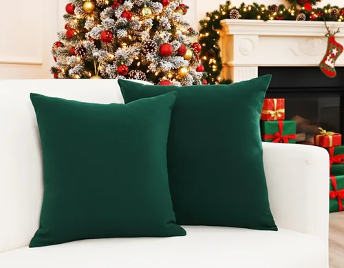 Miniatura 2 de PurpleEssences Paquete de 2 fundas de almohada de algodón, decorativas, suaves, sólidas, para sofá, automóvil, dormitorio, primavera, Pascua