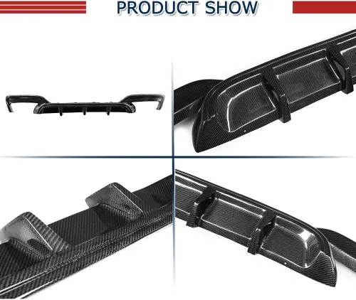 Miniatura 5 de Difusor trasero de fibra de carbono F06 compatible con BMW Serie 6 2013-2018 F06 F12 F13 640i 650i M Sport M6 Cubierta de parachoques trasero