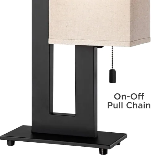 Miniatura 8 de 360 Lighting Lámpara de Mesa de Acento Moderna de 20.5" de Alto Color Bronce Marrón Espresso Rico Base de Metal Rectangular Abierta Pantalla de Caja