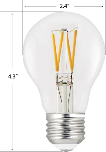 Miniatura 2 de Feit Electric Bombilla LED A19 de base media, equivalente a 40 W, vida útil de 15 años, 450 lúmenes, 2700 K, blanco suave, regulable, paquete de 2