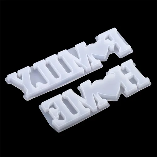 Miniatura 3 de 1 unidades/paquete de moldes de silicona con letras para el hogar, familia, eslogan de amor, resina epoxi para decoración del hogar, manualidades