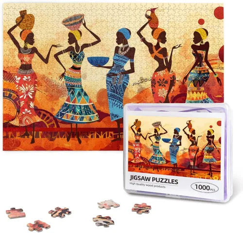 Miniatura 9 de Rompecabezas de 500 piezas para mujeres afronegras para adultos, Biblia América, mujer africana, fiesta, arte y baile, citas inspiradoras