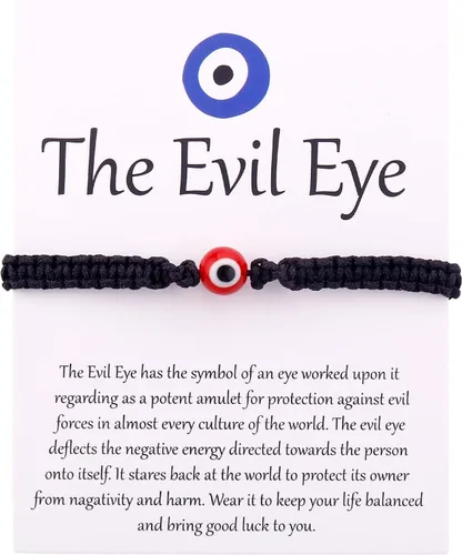 Miniatura 6 de SUMMER LOVE Handmade Jewelry Evil Eye Bracelets with Card,Black Red String Bracelets Kabbalah Protection Luck Amulet for Women Men Friends Pulseras