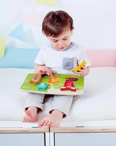 Miniatura 4 de Hape Forest Animal - Juego de rompecabezas táctil, multicolor, 5 x 2 pulgadas
